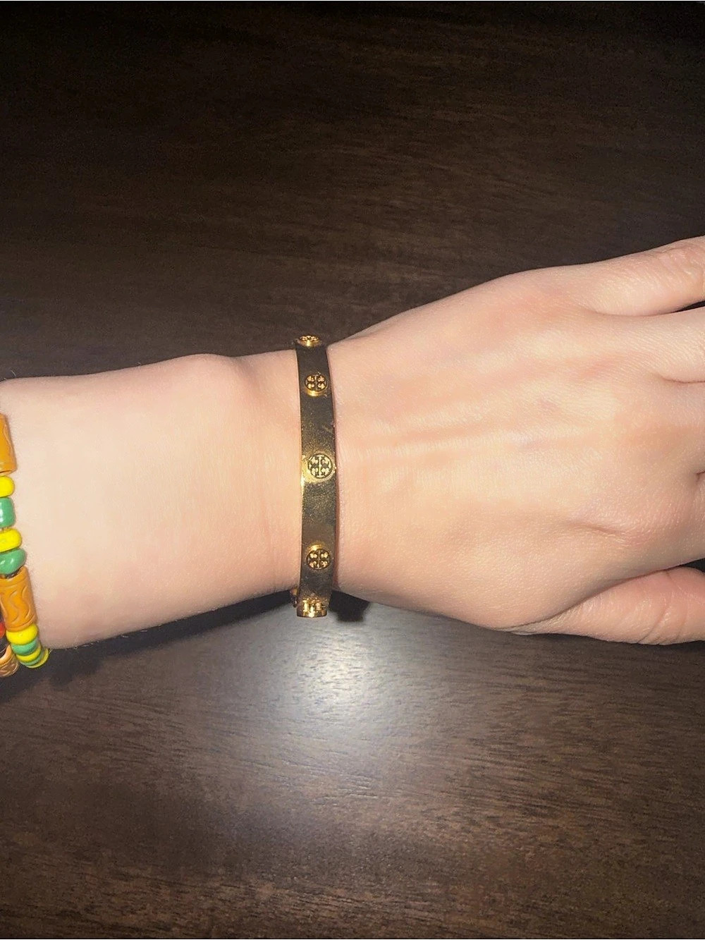 Tory Burch Icon Hinge Bracelet Gold